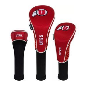 New Team Effort Golf Set 3 Headcovers UTAH Utes Red